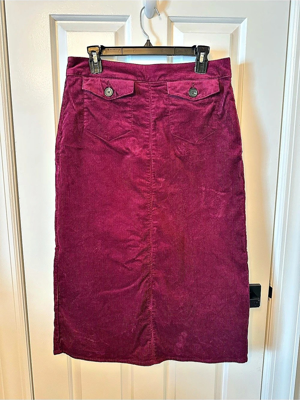 Boden Corduroy Midi Skirt in Purple Size 8